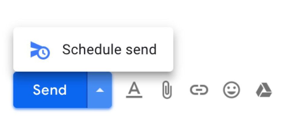 gmail schedule send option